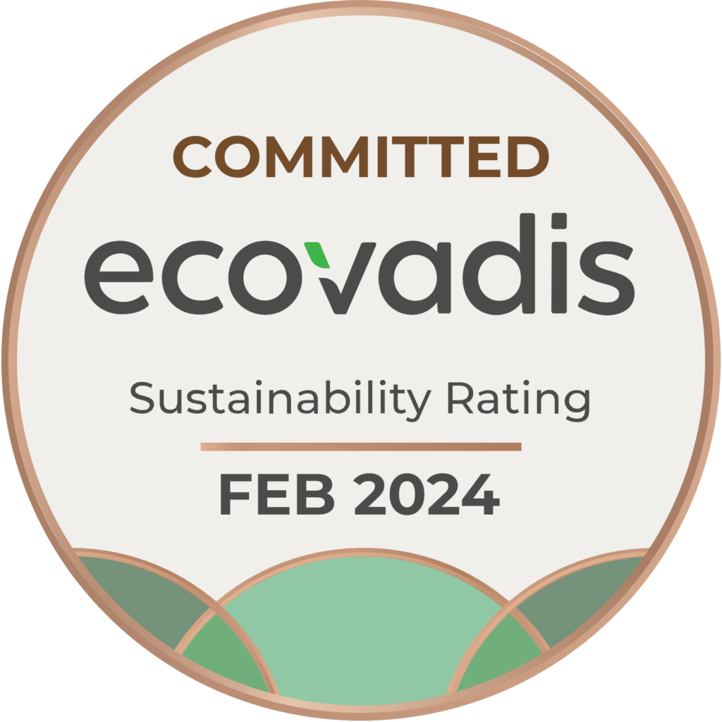 Badge entreprise engagée EcoVadis pour PBS Bureaux